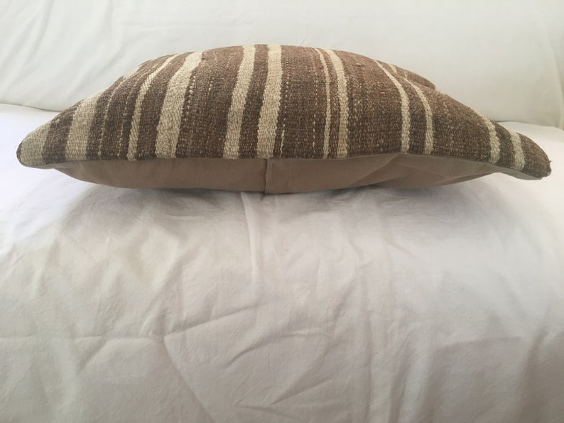 Beige Brown Geometric Scatter Pillow Slip Boho Patio Sofa Patterned Kilim 40x40 Vintage Sofa Cushion Cover