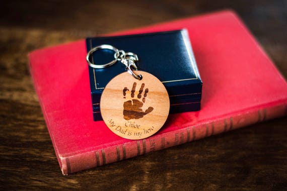 personalised handprint keyring