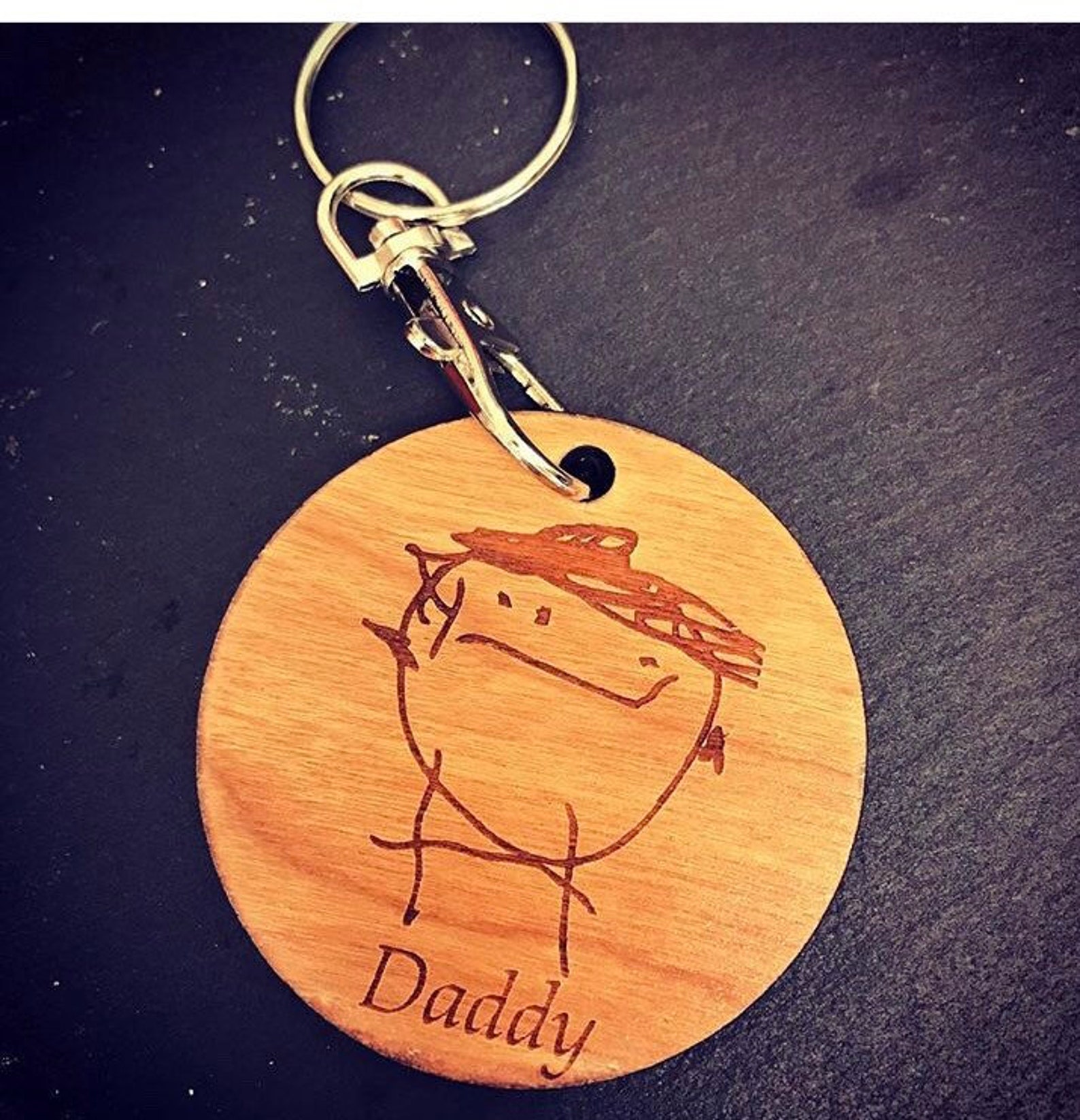 Child's drawing keyring. Personalised keyring with your Etsy