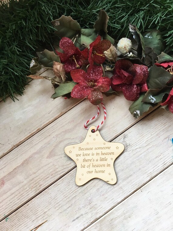 Christmas In Heaven Personalised Wooden Christmas Tree Etsy