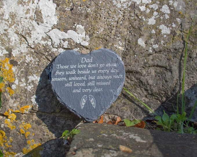 Personalised Slate Graveside Ornament in Memory of Father. Etsy