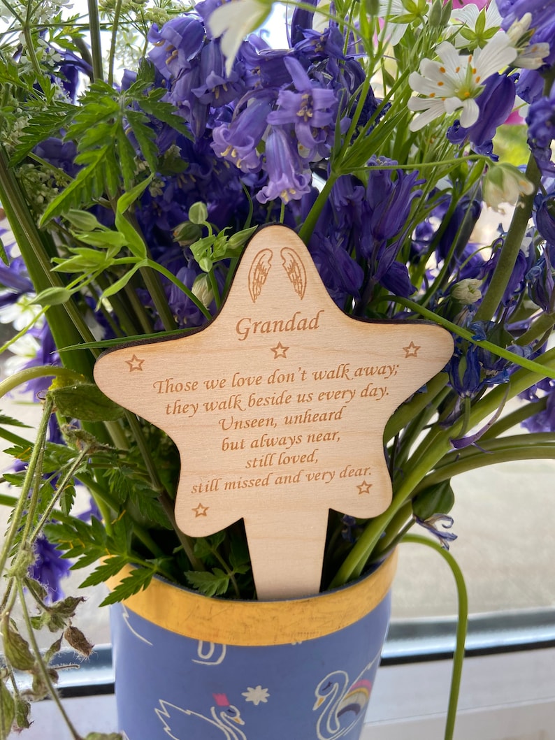 Personalised graveside or garden memorial stake. Weatherproof Etsy