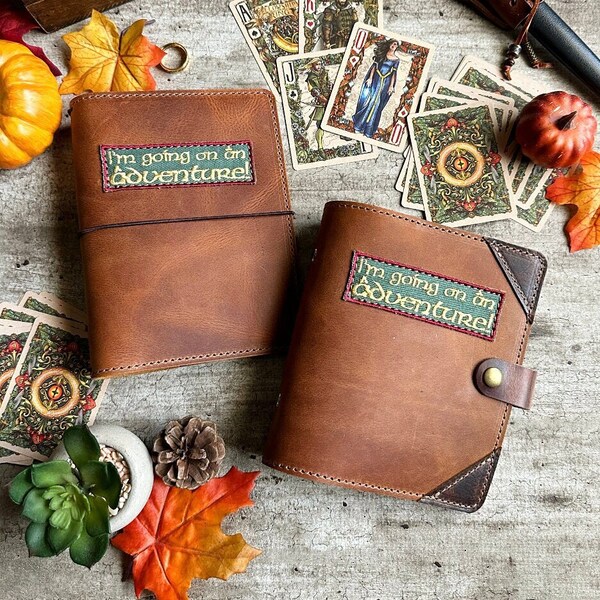 Ready To Ship - Adventure Planner Cover - I’m going on an Adventure - Hobbit Planner - Hobbit Leather Cover - B6 Tn - A6 Rings