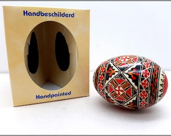 1 Pysanky eggs Original from Romania Easter egg ornament, pysanka hand painted real chicken eggshell, decoration for holidays