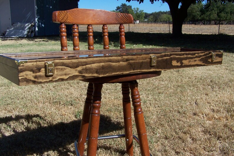 RIFLE DISPLAY CASE 44X12X3 Wall Mounted Dark Walnut Stain Etsy