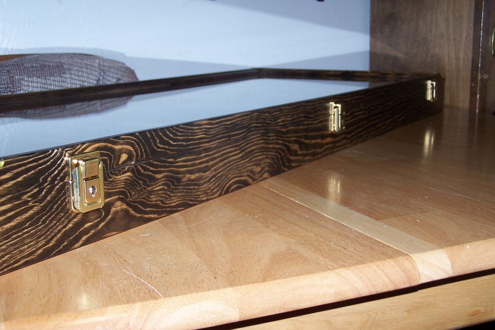 Double Rifle Display Case 44x18x3 Wall Mount Locking Etsy