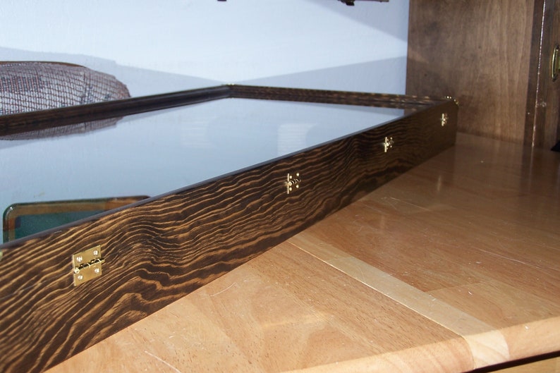 Double Rifle Display Case 44x18x3 Wall Mount Locking Etsy