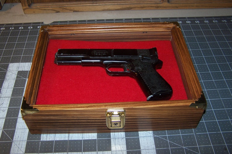 pistol display case 9x12x3 wall mount image 2