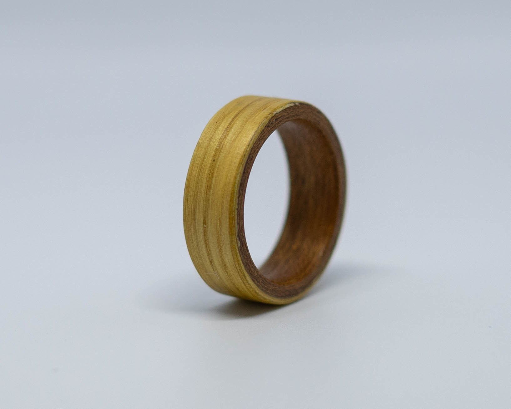 Oak mahogany bentwood ring engagement wedding men women ring | Etsy