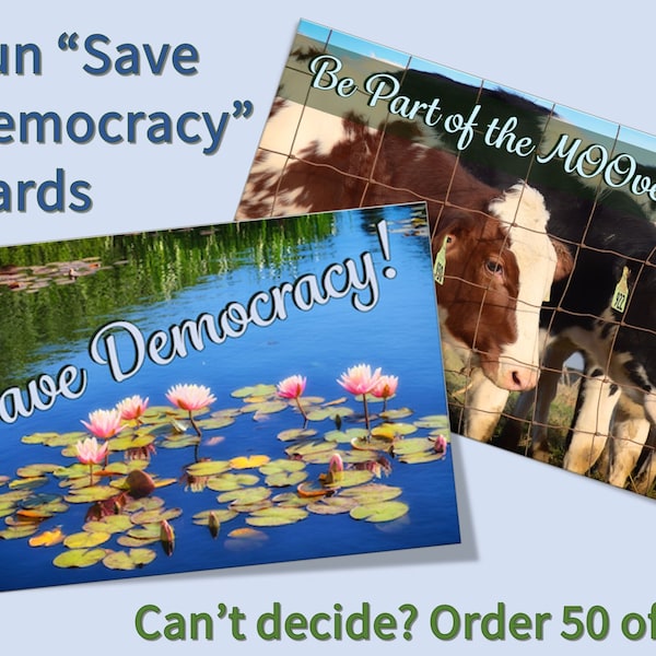 Sonderpreis: Call to Action Postkarten - ideal, um Postkartenschreiber zu motivieren oder Wähler zu begeistern!