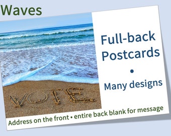 Cartes postales recto verso - Dos entièrement vierge pour l'écriture - Convient à tous les projets de cartes postales GOTV - PostcardsToVoters