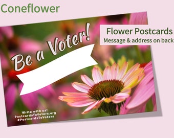 Flower "Be a Voter" Postcards Great for #FloralFridays Smooth card stock; no bleeding; perfect for Sharpies. PostcardsToVoters