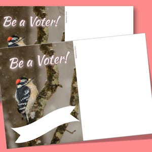 GOTV Postcards: Birds & Critters, Be A Voter, Uncoated Blank Back • Sharpie Friendly