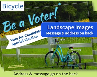 Landscape and Objects "Be a Voter" Postcards. Pretty and inspiring. Smooth card stock; no bleeding; perfect for Sharpies. #PostcardsToVoters