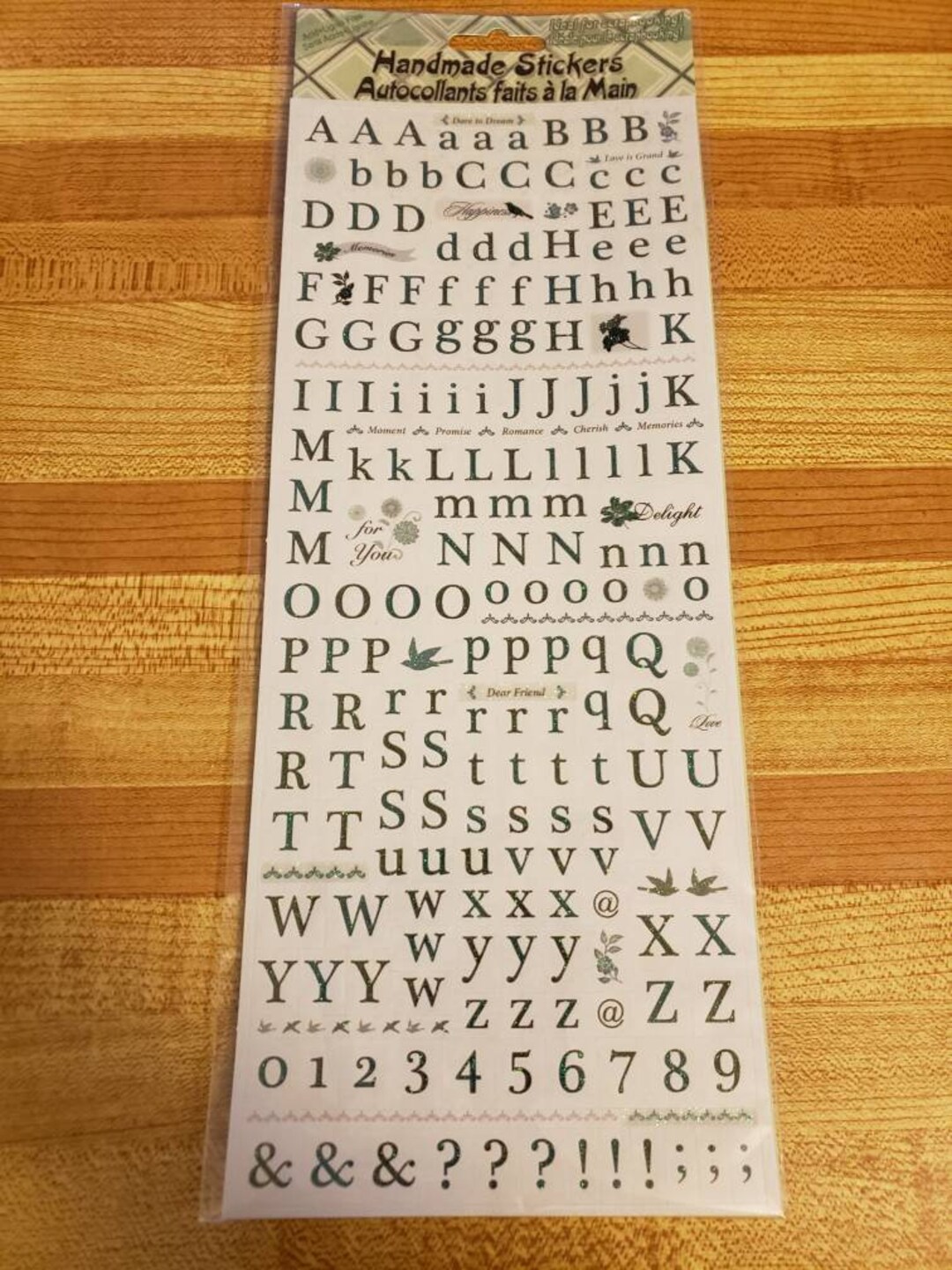Alphabet Stickers - Green - Acid-free and Ideal for Scrapbooking - Etsy ...
