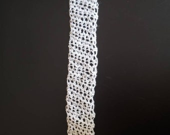 1 - White Crochet Thread Bookmark