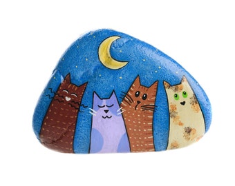 Funny cats, Painted rock, Cats friends