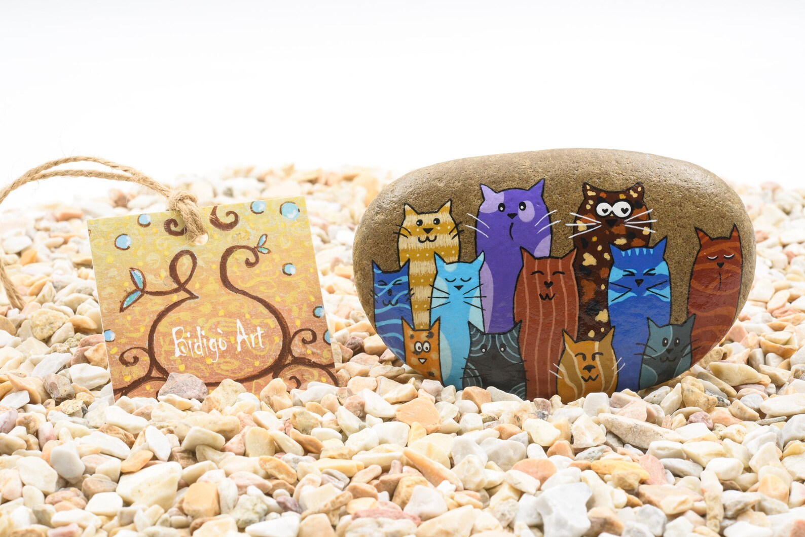 Funny Cats Painted Rock Cats Friends - Etsy