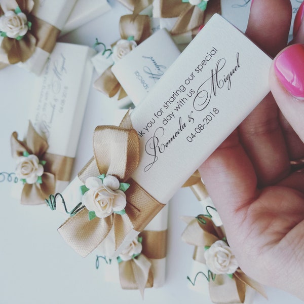 Wedding Place Cards, milk chocolate, chocolate wedding gift, dinner party place cards