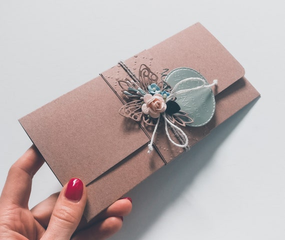 Handmade envelope Money envelope Card Congratulations envelope Birthday envelope Money gift Wedding envelope Giftcard Holder