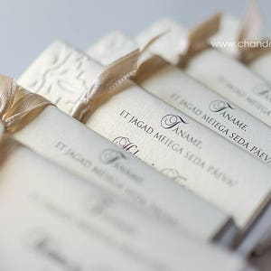 Naamkaartjes bruiloft, melkchocolade, chocoladehuwelijkscadeau, plaatskaarten voor etentje
