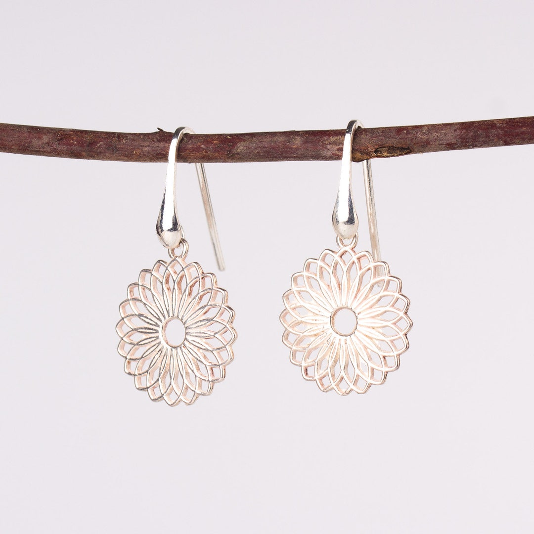 Mandala Flower Earrings
