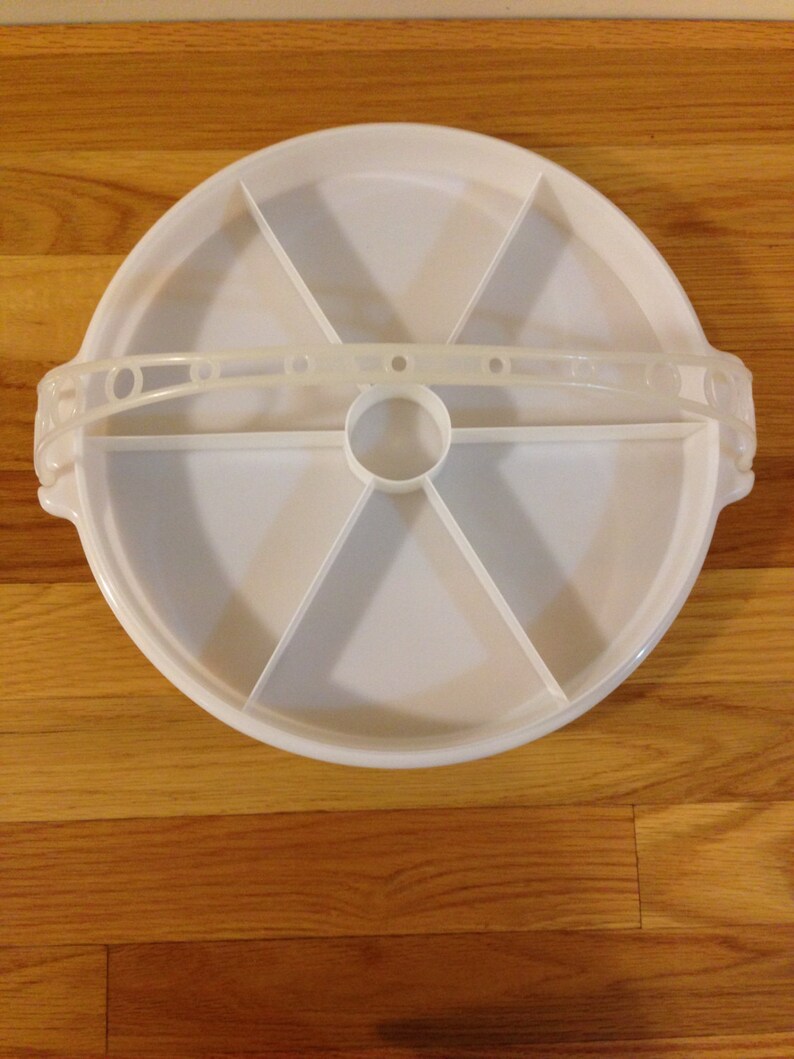 Tupperware Veggie/Fruit Tray/Platter with lid and handle Etsy
