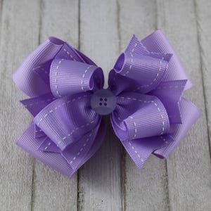 Light Orchid Hair Bows, Lilac Hair Accessories, Lavender Hair Bow