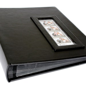 Photo Booth Album Slip-in BLACK with Storage Box Included Wedding Album Guestbook Memory Album 2x6 Photos image 5