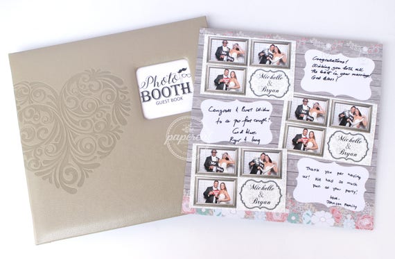 photo booth scrapbook tan