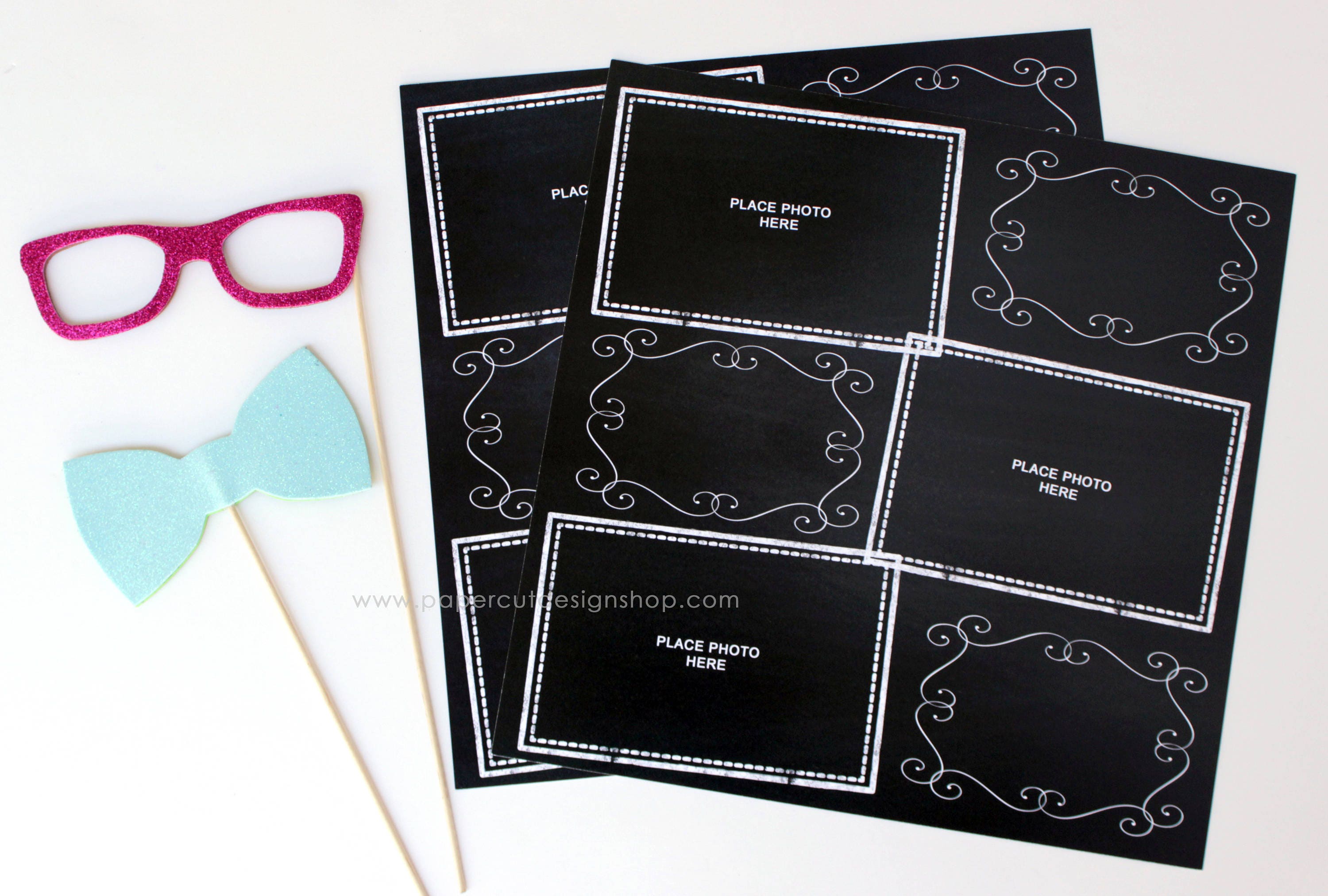 Photo Booth Scrapbook Album Pages for 4x6 Photos Chalkboard Etsy