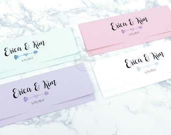 Photo Booth Envelope 2x6 Photo Strips Envelope Photo Holder Ticket Envelope Wedding Favor Party Favor Birthday Favor - LASER PRINTED