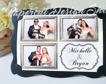 100PCS Photo Booth Frame Photo Holder Wedding Birthday Party Favor Photo Frame Cardstock WAVY STYLE 4x6" Photos