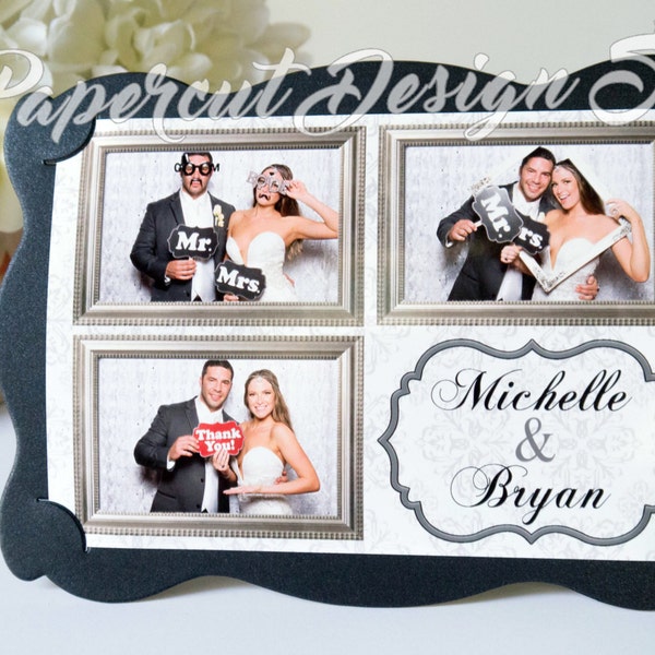 100PCS Photo Booth Frame Photo Holder Wedding Birthday Party Favor Photo Frame Cardstock WAVY STYLE 4x6" Photos