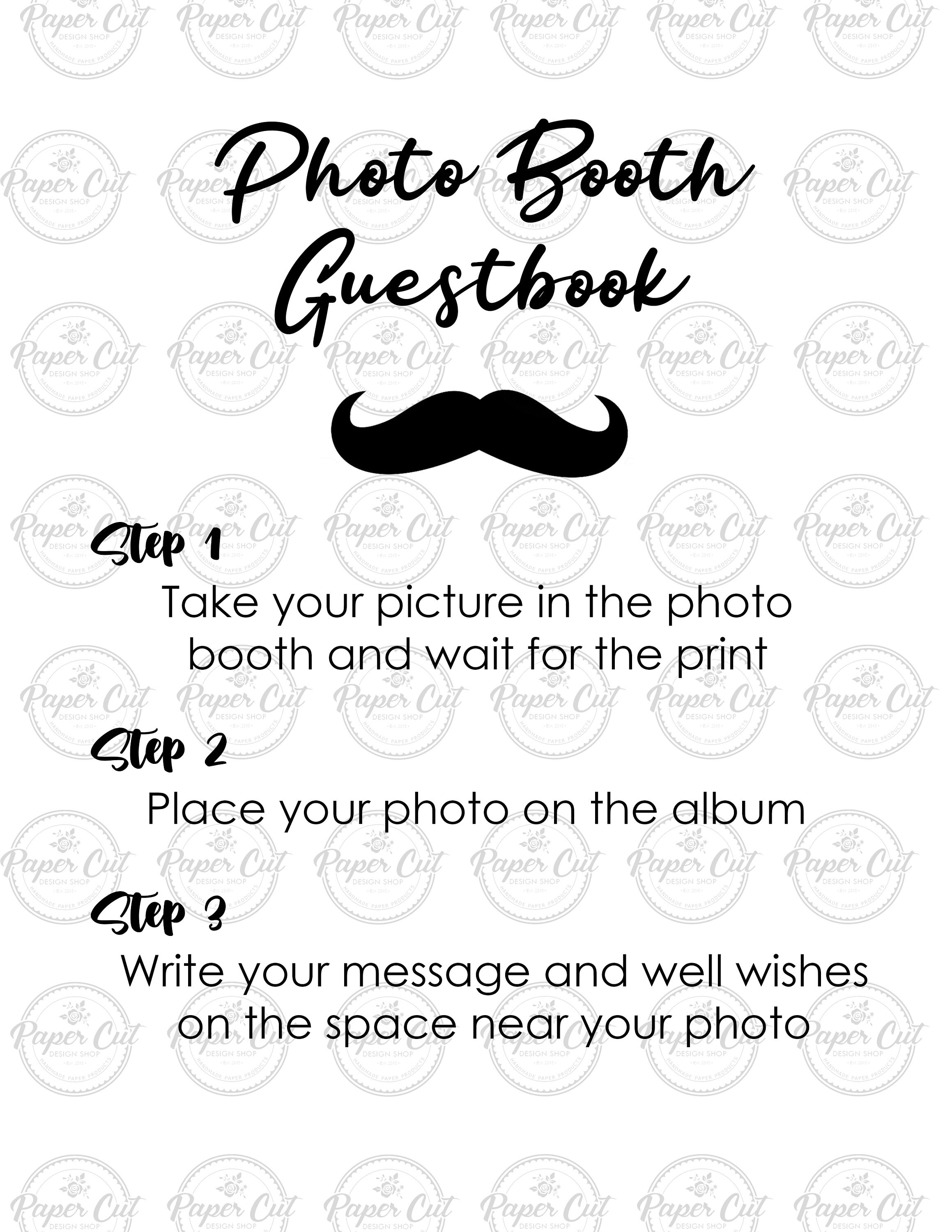 Photo Booth Album Slip-in BLACK With Storage Box Included Wedding Album  Guestbook Memory Album 2x6 Photos 