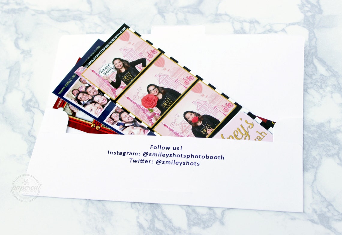 Photo Booth Envelope 2x6 Photo Strips Envelope Photo Holder Etsy