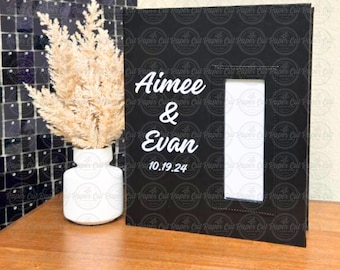 PERSONALIZED Photo Booth Album Slip-in Black with Storage Box 2x6 Photos Wedding Memory Book