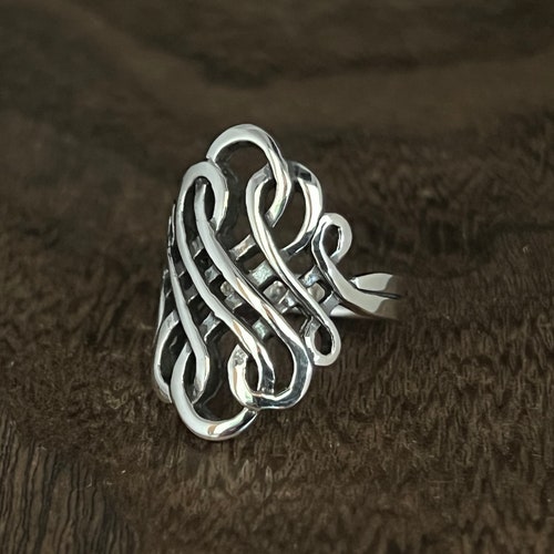 Vintage Sterling Silver Celtic Ring Size 7 - Etsy