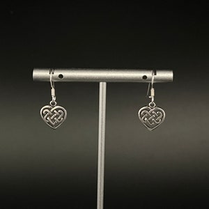Celtic Heart Knot Earrings - 925 Sterling Silver— Celtic Silver Earrings