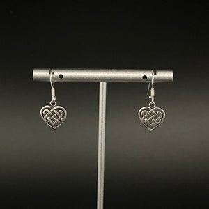 Orecchini con nodo a cuore celtico - Argento Sterling 925 - Orecchini in argento celtico