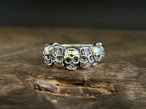 Anillo De Calavera Y Cruz Celta De Plata De Ley 925 - Ajustable, Gótico, Regalo Original Para Hombre Mujer Hijo