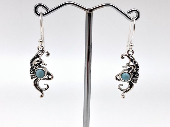 タツノオトシゴのイヤリング - ラリマータツノオトシゴのイヤリング