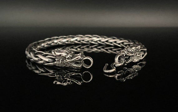 Silver Dragon Bracelet 8.5 Inches Length 925 Sterling Silver Etsy UK