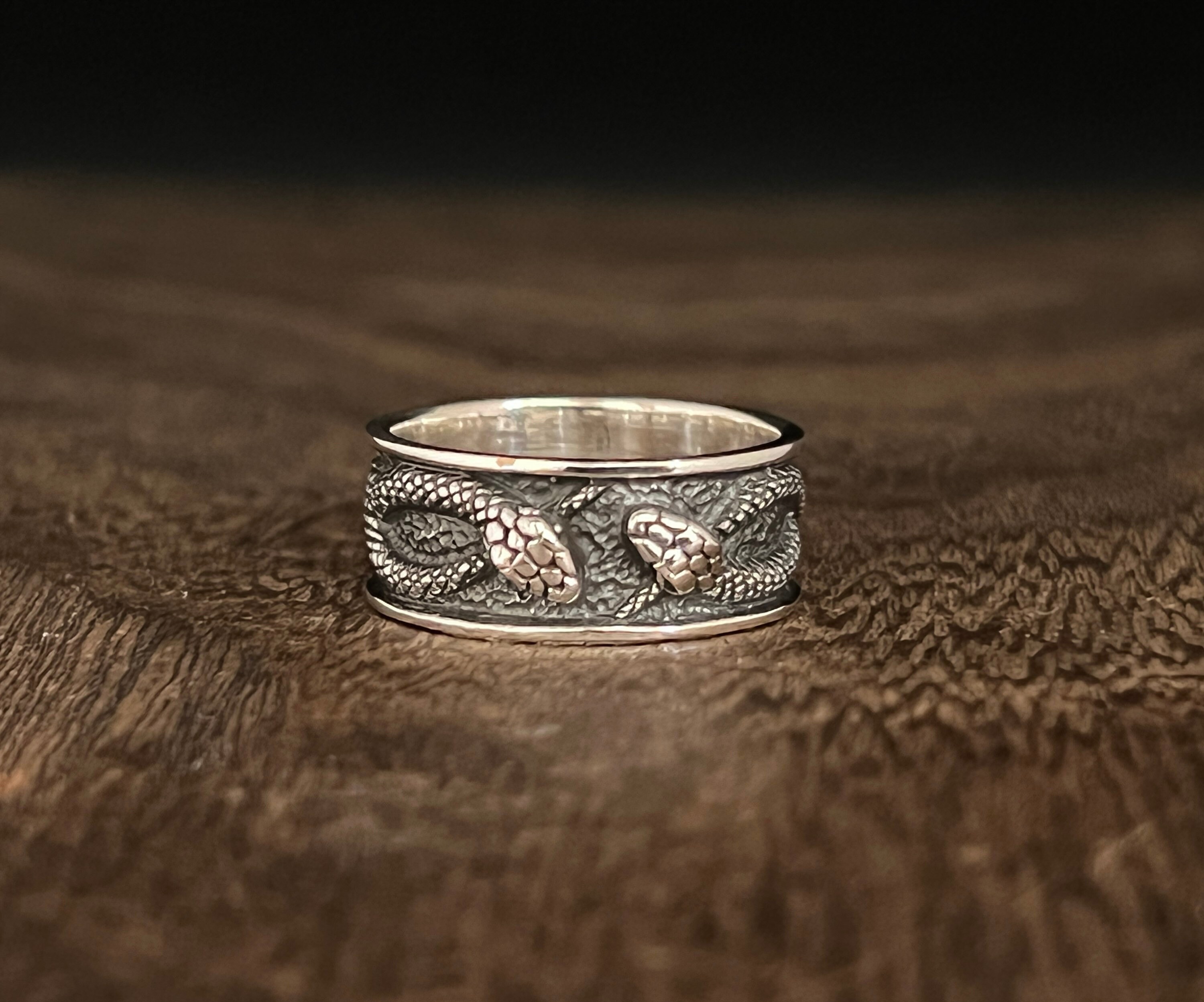 Interlocking Python Ring // 925 Sterling Silver // Silver - Etsy
