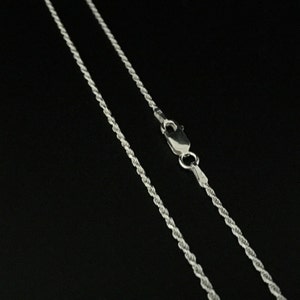 Thin Rope Chain // Silver Rope Chain // Sterling Rope Chain // Rope Chain // 925 Sterling Silver // 1.4mm Gage // Thin Silver Pendant Chain