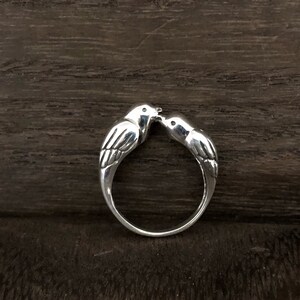 Sparrows Ring Silver Sparrow Ring // Silver Bird Ring // Sterling Bird Ring // 925 Sterling Silver image 4