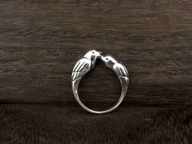 Sparrows Ring Silver Sparrow Ring // Silver Bird Ring // Sterling Bird Ring // 925 Sterling Silver image 4