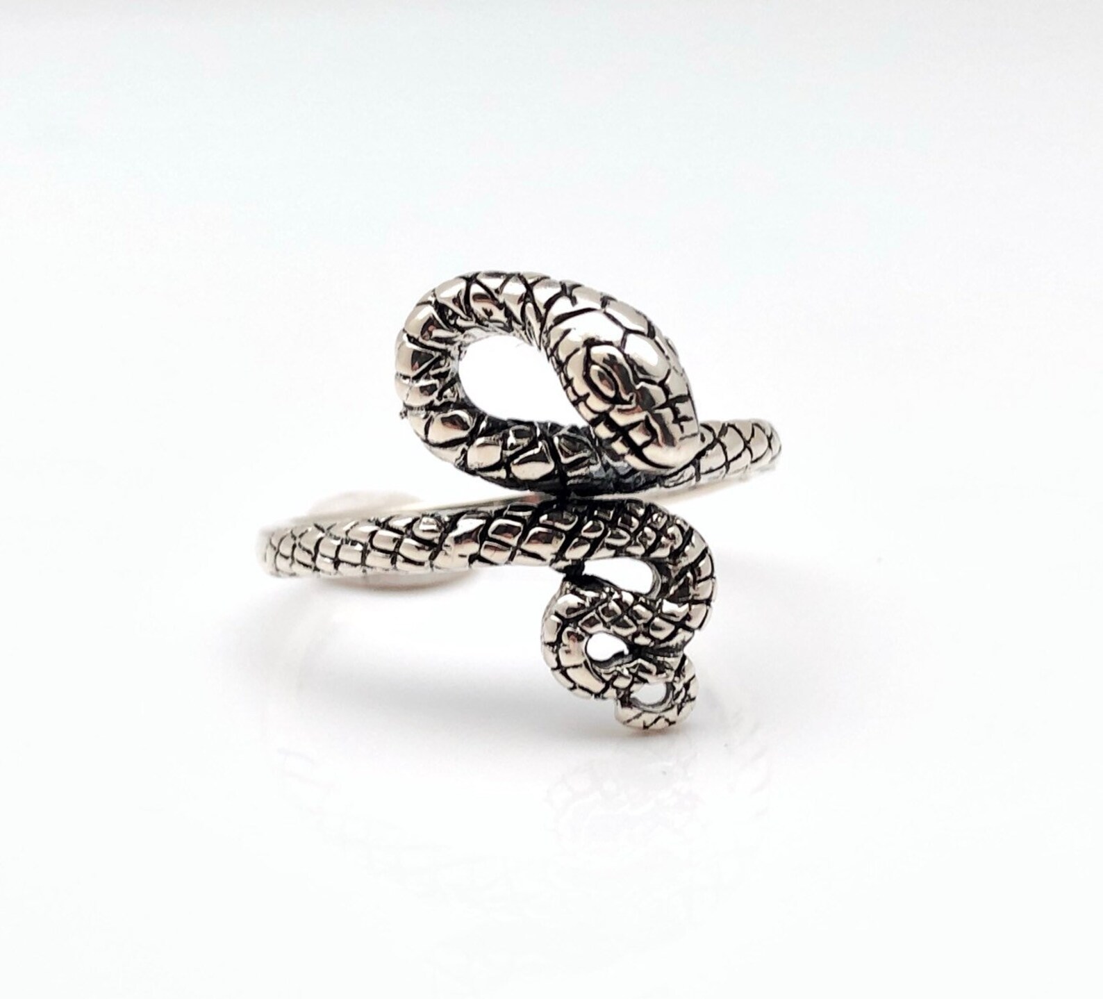 Silver Python Ring // Silver Snake Ring // Python Ring // | Etsy