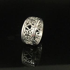 Celtic Band Silver Ring // 925 Sterling Silver // Cast Made // Celtic Jewelry