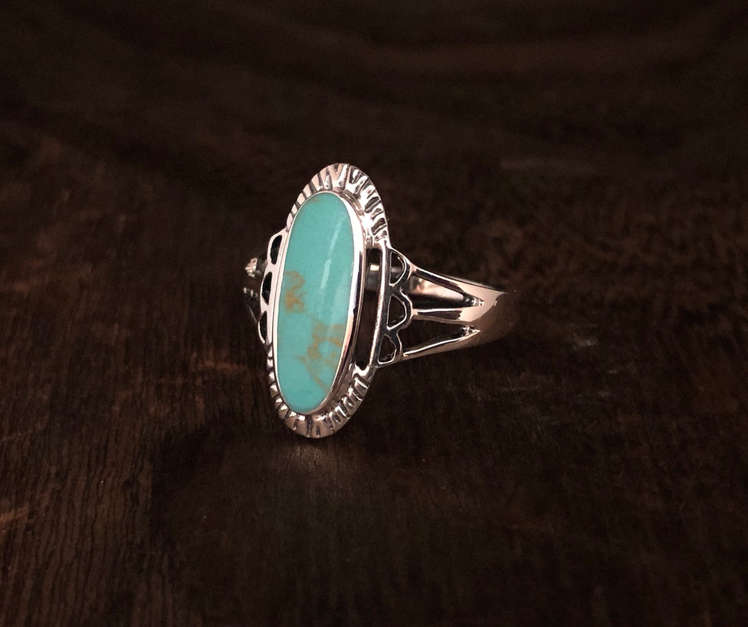 Southwest Style Turquoise Ring // 925 Sterling Silver // Size 4 to 12 ...